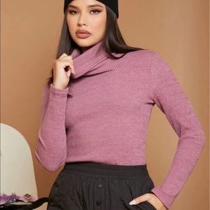 Pink Turtleneck Sweater